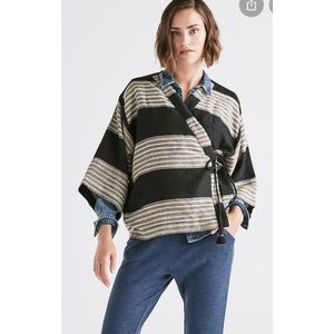 Lucky Brand striped tie Kimono